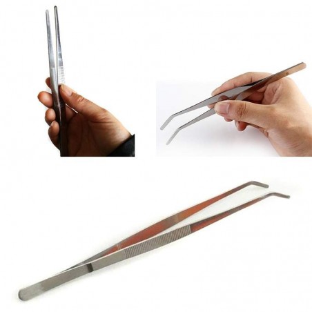 Pinça Alimentação Inox Répteis | Terrário| Corn 