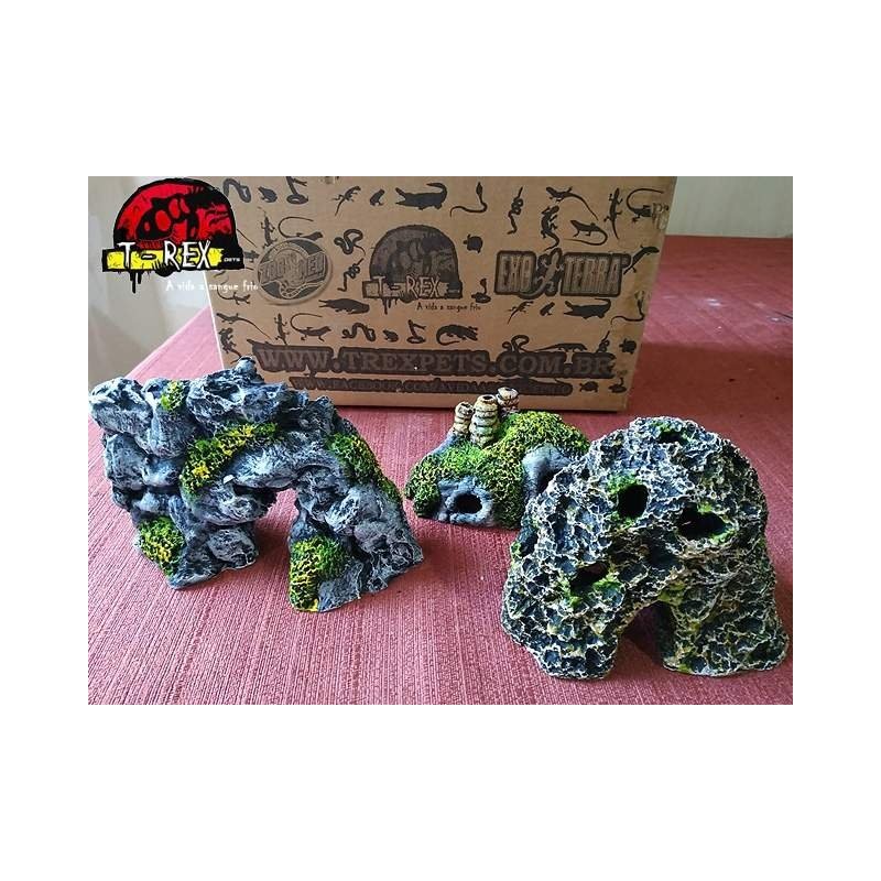 Trio Rocha Decorativa  | Terrário | Decoração | Pogona