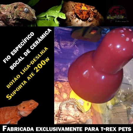 luminária para répteis
