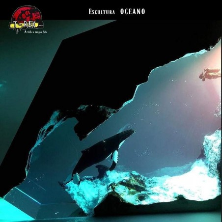 Escultura em resina baleia